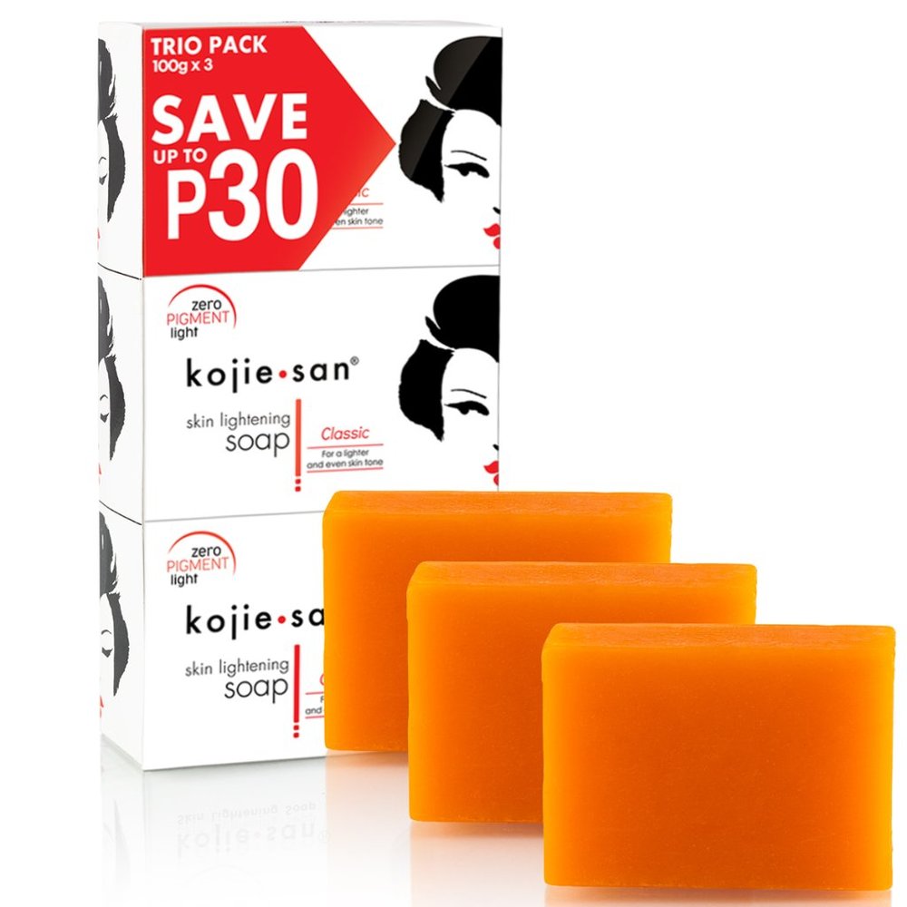 Kojie San Classic Kojic Acid Skin Soap Bars (3 x 100g)